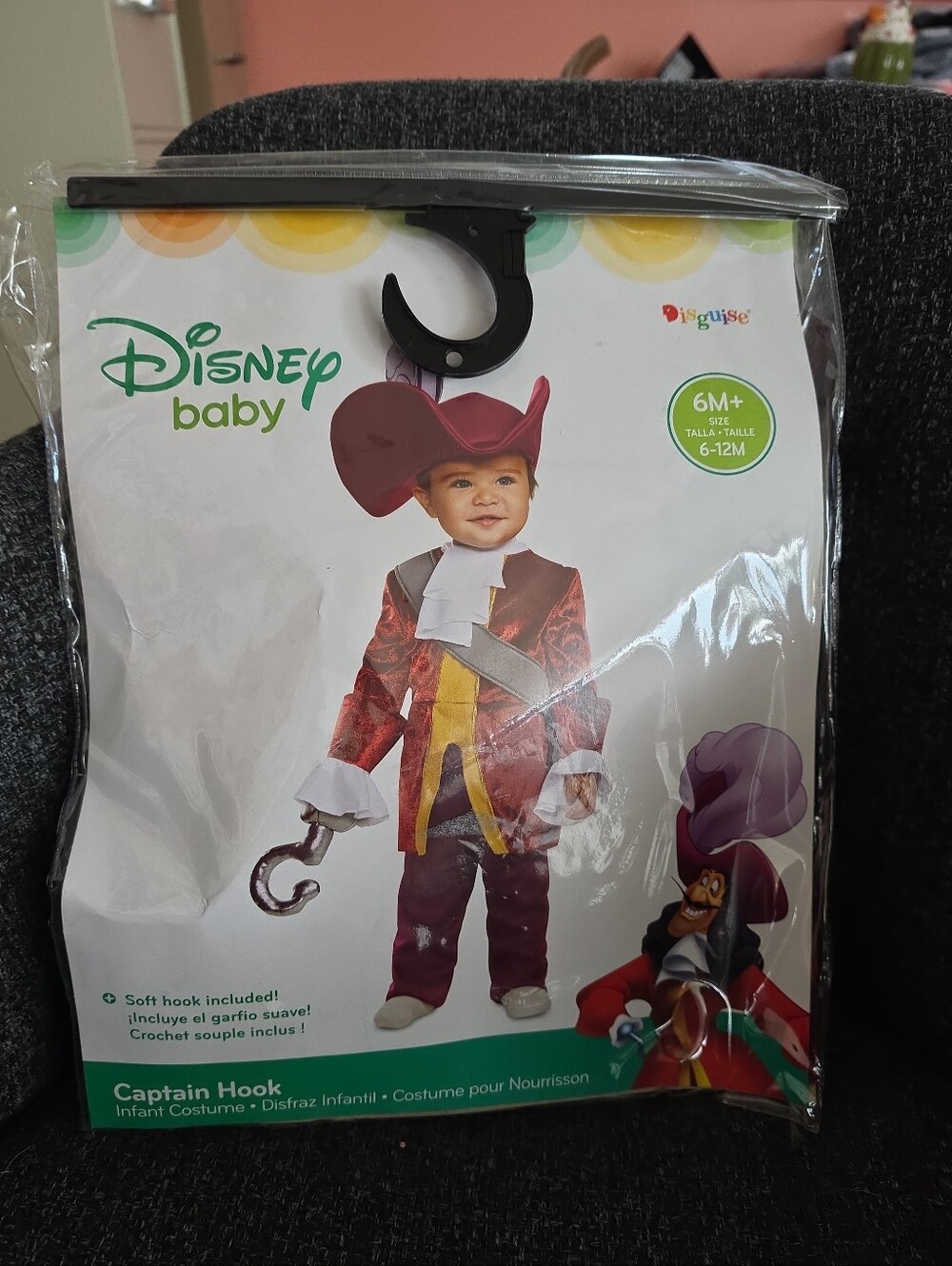 NWT Disney Baby 6-12 Months Captain Hook Disguise Peter Pan Halloween Costume